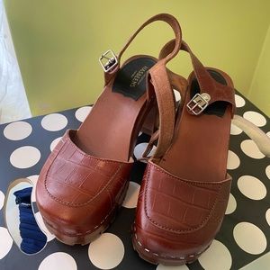 Swedish Hasbeens Baby - Cognac Croc